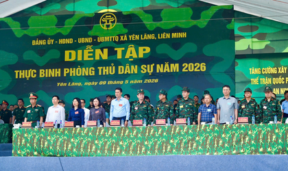 Xã Yên Lãng hoàn thành diễn tập tác chiến trong khu vực phòng thủ năm 2026