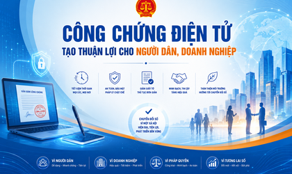 Công chứng điện tử tạo thuận lợi cho người dân, doanh nghiệp