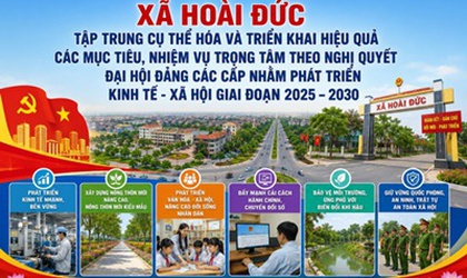 Hoài Đức cụ thể hóa và triển khai các mục tiêu, nhiệm vụ trọng tâm theo Nghị quyết Đại Hội Đảng các cấp nhằm phát triển kinh tế - xã hội giai đoạn 2025 – 2030
