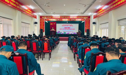 Hoài Đức tham gia huấn luyện dân quân tự vệ năm thứ nhất PTKV2-Phúc Thọ
