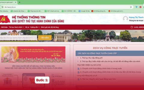 
Hướng dẫn nộp Đảng phí cho cá nhân Đảng viên