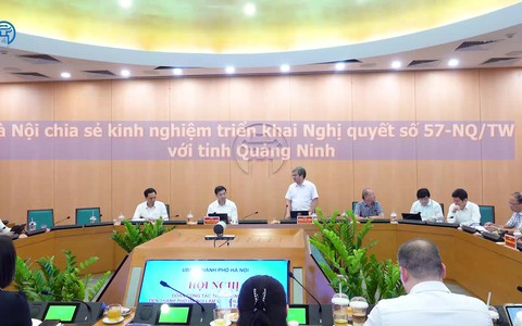Hà Nội chia sẻ kinh nghiệm triển khai Nghị quyết số 57-NQ/TW với tỉnh Quảng Ninh