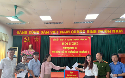 PHƯỜNG TƯƠNG MAI
Tổ chức hội nghị phát động ủng hộ Nhân dân các tỉnh 
bị thiệt hại do bão, lũ sau cơn bão số 3
