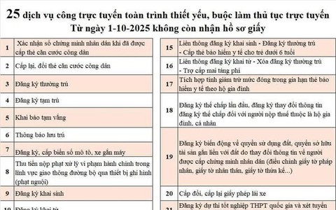HƯỚNG DẪN NGƯỜI DÂN LÀM THỦ TỤC HÀNH CHÍNH KHI KHÔNG CÒN NHẬN HỒ SƠ GIẤY TỪ NGÀY 1/10