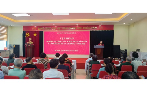 Phường Ba Đình: Đẩy mạnh công tác kiểm tra, giám sát, thi hành kỷ luật Đảng trong giai đoạn mới