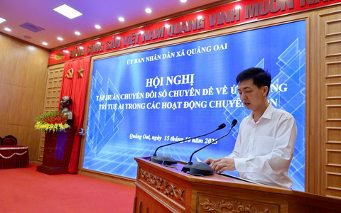 Quảng Oai đẩy mạnh chuyển đổi số, đưa trí tuệ nhân tạo vào hoạt động chuyên môn