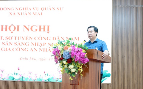 Xuân Mai tổ chức hội nghị xét duyệt, sơ tuyển công dân nam trong độ tuổi sẵn sàng nhập ngũ, thực hiện nghĩa vụ tham gia công an nhân dân năm 2026