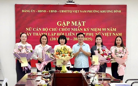 Khương Đình: Gặp mặt nữ cán bộ chủ chốt nhân kỷ niệm 95 năm thành lập Hội Liên hiệp Phụ nữ Việt Nam