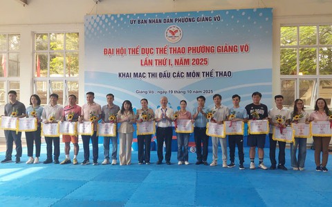 Khai mạc Đại hội Thể dục Thể thao phường Giảng Võ lần thứ I 