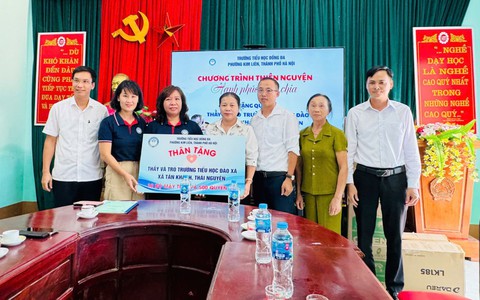 CHUYẾN ĐI THIỆN NGUYỆN ĐẦY Ý NGHĨA CỦA TRƯỜNG TIỂU HỌC ĐỐNG ĐA
