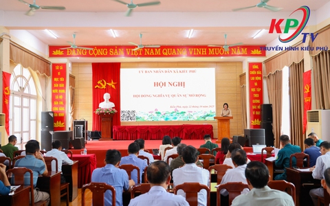 Xã Kiều Phú tổ chức hội nghị Hội đồng nghĩa vụ Quân sự mở rộng, báo cáo tiến độ công tác tuyển chọn và gọi công dân nhập ngũ năm 2026