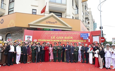 Xã Thường Tín tổ chức Lễ gắn biển tuyến đường mang tên danh nhân Lê Công Hành và Anh hùng lực lượng vũ trang nhân dân Doãn Tuế.