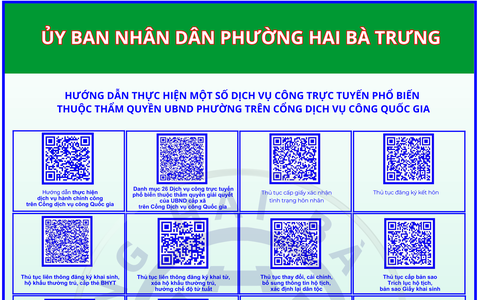 Phường Hai Bà Trưng: Tuyên truyền mã QR về các TTHC thuộc thẩm quyền UBND phường và các trang thông tin phục vụ Nhân dân.