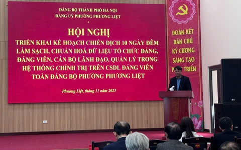 Phường Phương Liệt: Ra quân Chiến dịch 10 ngày đêm chuẩn hóa dữ liệu tổ chức Đảng và đảng viên