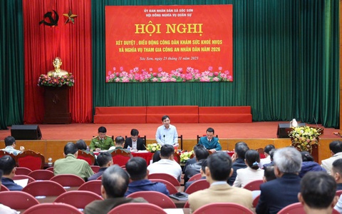 SÓC SƠN TỔ CHỨC XÉT DUYỆT, ĐIỀU ĐỘNG CÔNG DÂN KHÁM SỨC KHỎE NGHĨA VỤ QUÂN SỰ VÀ THAM GIA CÔNG AN NHÂN DÂN NĂM 2026