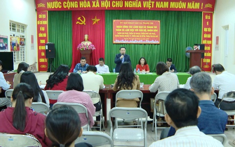 HĐND-UBND xã Thanh Trì làm việc với lãnh đạo, cán bộ thôn Lưu Phái, Tự Khoát, Phố Lưu Phái, Trung đoàn 17, C5-X55, Nhà in-BTTM, Tecco Sky