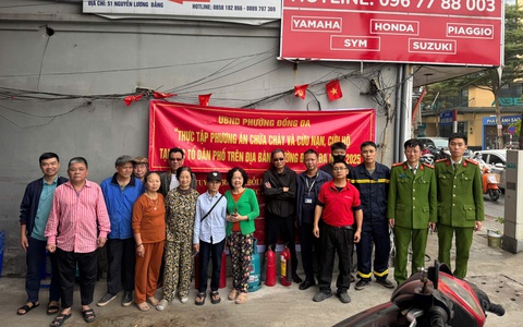 Phường Đống Đa tăng cường tuyên truyền, thực tập phương án phòng cháy, chữa cháy và cứu nạn cứu hộ tại khu dân cư