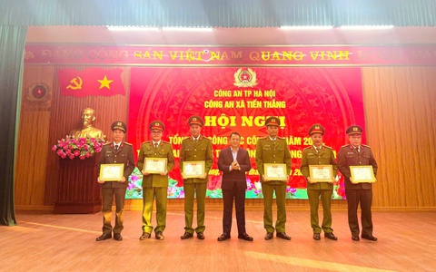 Công an xã Tiến Thắng tổ chức Hội nghị Tổng kết công tác năm 2025, triển khai nhiệm vụ năm 2026