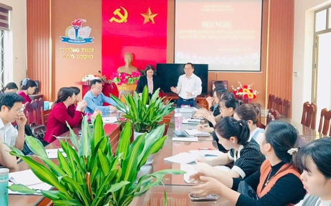 CHI BỘ TRƯỜNG THCS HỒNG DƯƠNG: KIỂM ĐIỂM NGHIÊM TÚC – ĐÁNH GIÁ THẲNG THẮN – KHÍ THẾ MỚI CHO NĂM MỚI BỨT PHÁ