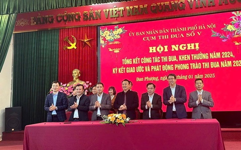 Huyện Hoài Đức được Cụm thi đua số V, Thành phố Hà Nội suy tôn, đề nghị Thành phố tặng Bằng khen năm 2024