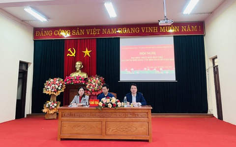 UBND phối hợp với Ủy ban MTTQ Việt Nam xã tổ chức Hội nghị đại biểu nhân dân, bàn việc xây dựng đời sống văn hóa ở cơ sở năm 2025