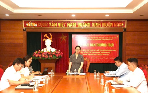 Vận hành thử nghiệm Hội nghị Ủy ban MTTQ và các tổ chức chính trị- xã hội phường Hà Đông