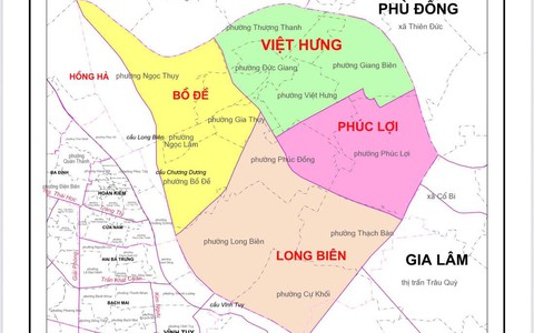 Địa giới hành chính phường Long Biên (mới)