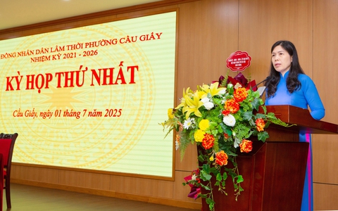Khai mạc kỳ họp thứ nhất, HĐND lâm thời phường Cầu Giấy