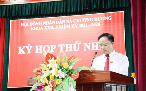 HĐND xã Chương Dương tổ chức kỳ họp thứ nhất khóa XXII, nhiệm kỳ 2021 - 2026