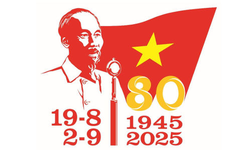 Mẫu biểu trưng (logo) sử dụng trong các hoạt động tuyên truyền Kỷ niệm 80 năm Cách mạng tháng Tám và Quốc khánh 2/9