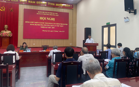 Hội nghị lấy ý kiến tham gia vào dự thảo báo cáo chính trị trình Đại hội Đảng bộ phường Phương Liệt lần thứ I, nhiệm kỳ 2025-2030