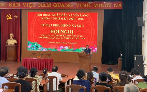 HỘI ĐỒNG NHÂN DÂN XÃ YÊN LÃNG TỔ CHỨC TIẾP XÚC CỬ TRI SAU KỲ HỌP THỨ NHẤT, HĐND XÃ NHIỆM KỲ 2021 – 2026