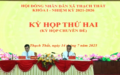 Xã Thạch Thất tổ chức kỳ họp  thứ 2 (Kỳ họp chuyên đề) HĐND xã khóa 1, nhiệm kỳ 2021 - 2026 bàn về