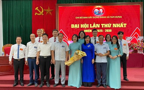 Chi bộ Ban Xây dựng Đảng xã Tam Hưng tổ chức thành công Đại hội lần thứ I, nhiệm kỳ 2025–2030