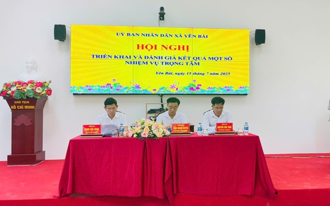 UBND xã Yên Bài tổ chức hội nghị triển khai và đánh giá một số nhiệm vụ trọng tâm năm 2025
