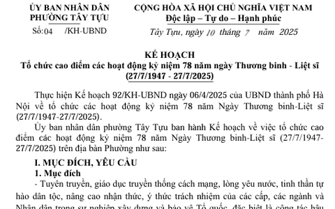 Phường Tây Tựu có nhiều hoạt động thiết thực, ý nghĩa kỷ niệm 78 năm ngày Thương binh - Liệt sĩ