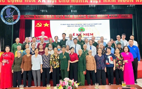 Hội Cựu thanh niên xung phong xã Thiên Lộc tổ chức Lễ kỷ niệm 75 năm ngày truyền thống lực lượng Thanh niên xung phong Việt Nam (15/7/1950 - 15/7/2025)