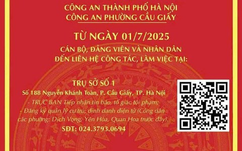 Thông báo của Công an phường Cầu Giấy