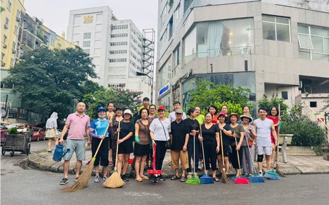 Phường Xuân Đỉnh đồng loạt ra quân chiến dịch tổng vệ sinh môi trường, diệt bọ gậy phòng chống sốt xuất huyết năm 2025