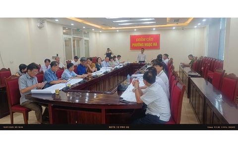 Phường Ngọc Hà tổ chức Hội nghị lấy ý kiến cộng đồng về phương án, vị trí tuyến đường sắt đô thị Hà Nội - Tuyến số 5