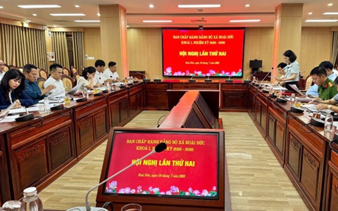 Ban Thường vụ Đảng ủy xã Hoài Đức tổ chức hội nghị lần thứ hai Ban Chấp hành Đảng bộ xã khoá I, nhiệm kỳ 2025-2030