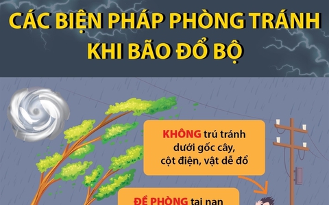 CÁC BIỆN PHÁP PHÒNG TRÁNH KHI BÃO ĐỔ BỘ