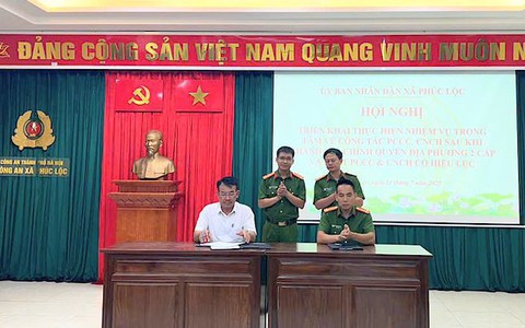 Phúc Lộc tổ chức Hội nghị triển khai nhiệm vụ trọng tâm về công tác Phòng cháy chữa cháy và Cứu nạn cứu hộ sau khi thành lập chính quyền địa phương 2 cấp và Luật Phòng cháy chữa cháy, Cứu nạn cứu hộ có hiệu lực