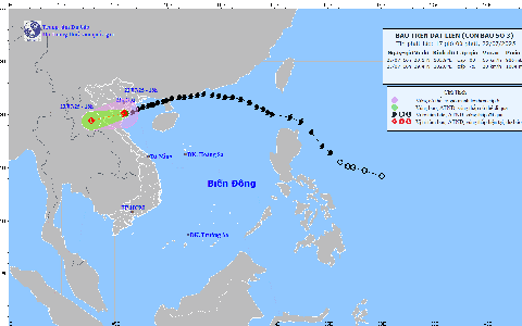 Tin bão Wipha: Cập nhật 17h00 ngày 22/7/2025