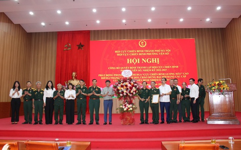  Hội Cựu chiến binh phường Yên Sở tổ chức Hội nghị công bố Quyết định thành lập Hội CCB phường Yên Sở, phát động phong trào thi đua 