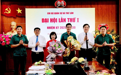 CHI BỘ QUÂN SỰ XÃ THƯ LÂM TỔ CHỨC THÀNH CÔNG ĐẠI HỘI CHI BỘ LẦN THỨ NHẤT, NHIỆM KỲ 2025-2030
