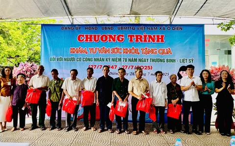 Trạm Y tế xã phối hợp với Bệnh viện Tim Hà Nội khám bệnh, tư vấn sức khỏe cho người có công với cách mạng trên địa bàn xã