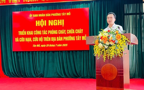 PHƯỜNG TÂY MỖ TỔ CHỨC HỘI NGHỊ TRIỂN KHAI CÔNG TÁC PHÒNG CHÁY, CHỮA CHÁY VÀ CỨU NẠN, CỨU HỘ NĂM 2025