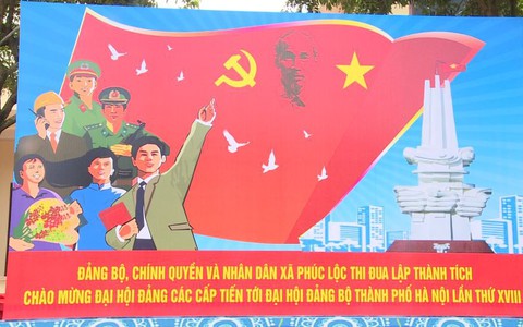 Đảng bộ, chính quyền và nhân dân xã Phúc Lộc thi đua lập thành tích chào mừng Đại hội Đảng các cấp tiến tới Đại hội Đảng TP Hà Nội lần thứ XVIII