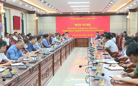 Xã Phúc Thọ triển khai nhiệm vụ tháng 8/2025 với các giải pháp đồng bộ, phát huy sức mạnh của cả hệ thống chính trị